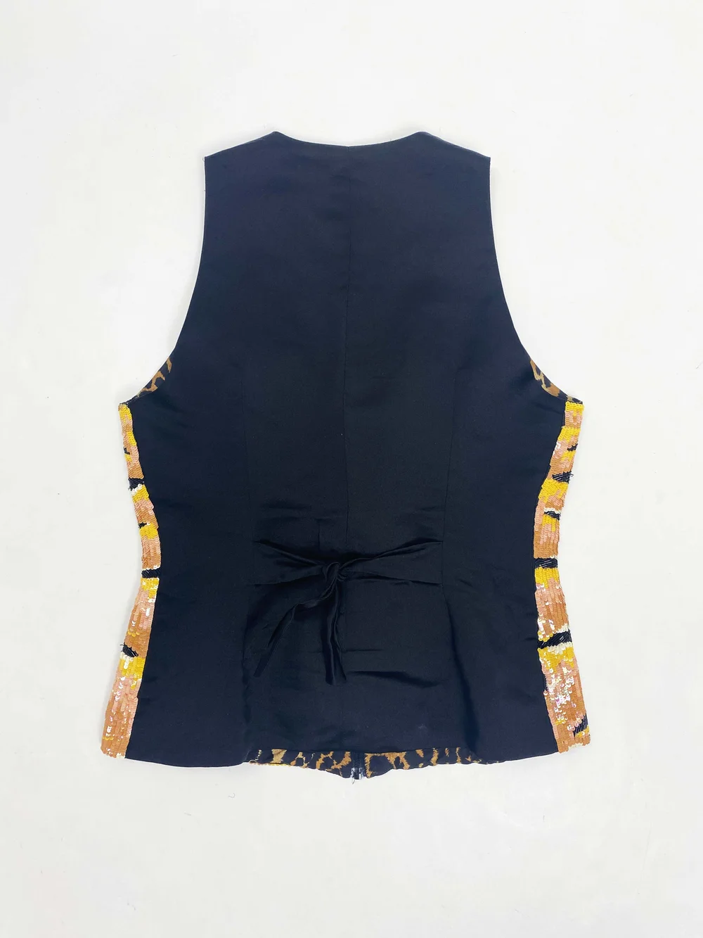 Todd Oldham F/W 1992 sequin tiger stripe vest — JAMES VELORIA